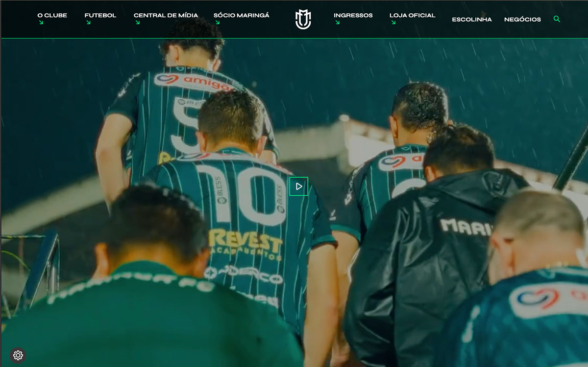 Site do Maringá Futebol Clube