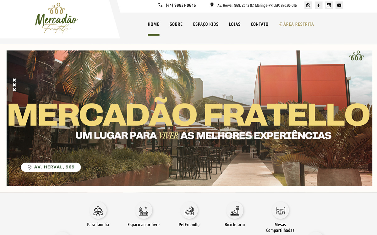 Site do Mercadão Fratello